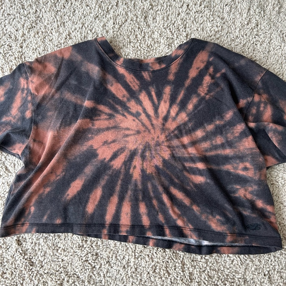 Brown and Black Tie Dye top